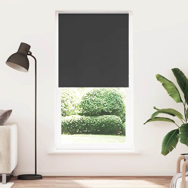 vidaXL Roller Blind Black 100% Polyester 39.4x82.7 in Rollable