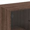 vidaXL Side Cabinet Brown oak Engineered wood, glass Small Side Cabinet