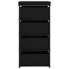 vidaXL Storage Rack Black Steel, fabric (100% polyester) Medium