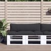 vidaXL Pallet Cushion Black 100% Polyester Large