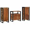vidaXL Bathroom Furniture Set with Door 3 pcs Brown Solid Reclaim Wood