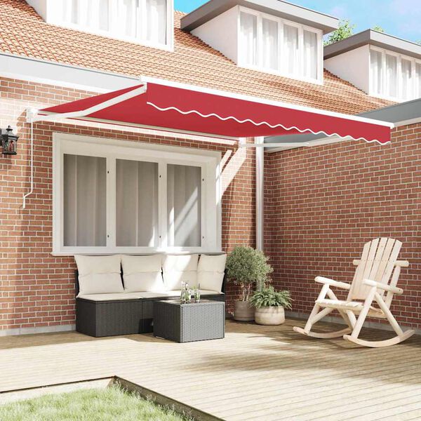 vidaXL Retractable Awning Red 300x250 cm fabric