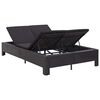 vidaXL Sunbed Black PE rattan 78.7 in x 21.7 in x 2.4 in for cushions