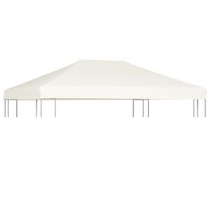 vidaXL Gazebo Top Cover Cream White Polyester with PVC coating