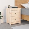 vidaXL Bedside Cabinet Natural wood Solid Pine Wood Medium