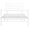 vidaXL Bed Frame White Powder-coated steel 42.1 x 79.9 in Bed Frame