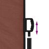 vidaXL Retractable Side Awning Brown 100% polyester with a PU coating