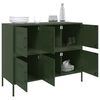 vidaXL Sideboard Olive Green Cold-Rolled Steel Medium Adjustable Feet