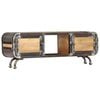 vidaXL TV Cabinet Natural Mango Wood Solid Mango Wood, Cast Iron Medium