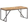 vidaXL Dining Table Natural wood and black
