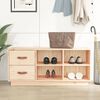 vidaXL Shoe Bench Natural Pine Solid pine wood 39.4 in x 13.4 in x 17.7 in
