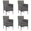 vidaXL 5 Piece Patio Dining Set Gray