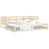 vidaXL Pull-out Day Bed Pine wood color Solid pine wood Double