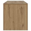 vidaXL TV Cabinet Artisan Oak Engineered Wood, Glass Medium TV Cabinet