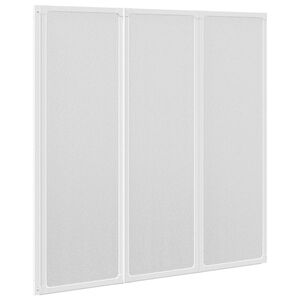 vidaXL Shower Bath Screen Wall 55.5 x 52.0" 3 Panels Foldable