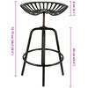 Esschert Design Bar Stool Black Cast Iron and Steel Standard