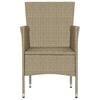vidaXL Garden Chair Set of 4 Beige, Cream white