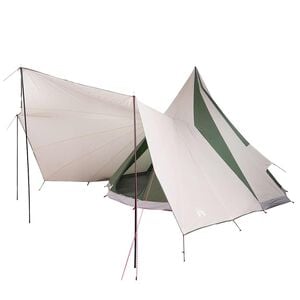 vidaXL Family Tipi Tent Folding Green and Beige 510 x 690 x 330 cm