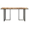 vidaXL Dining Table Natural wood and black