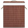 vidaXL Bamboo Laundry Basket with 2 Sections Brown 26.4 gal