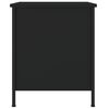vidaXL Bedside Cabinet Black Engineered Wood, Iron 15.7 x 16.5 x 19.7 in