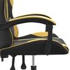 vidaXL Gaming Chair Black and Gold Faux Leather