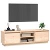 vidaXL TV Cabinet Natural Wood Solid Pine Wood 55.1 x 13.8 x 15.7 in