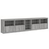 vidaXL Sideboard Grey sonoma Engineered wood, glass Large Sideboard
