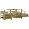 vidaXL Garden Sofa Set Natural Wood Vacuum pressure impregnated pinewood