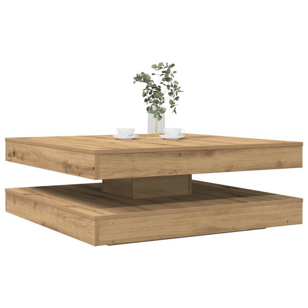 vidaXL Coffee Table Artisan oak Engineered wood 35.4 x 35.4 x 13.6 in