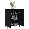 vidaXL Sideboard Black Engineered wood Medium Sideboard Rectangular