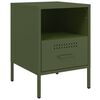 vidaXL Bedside Cabinet Olive Green Cold-Rolled Steel Medium