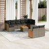 vidaXL Garden Sofa Set Grey, Dark Grey