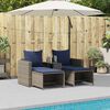 vidaXL 5 Piece Patio Sofa Set with Cushions Stackable Gray Poly Rattan