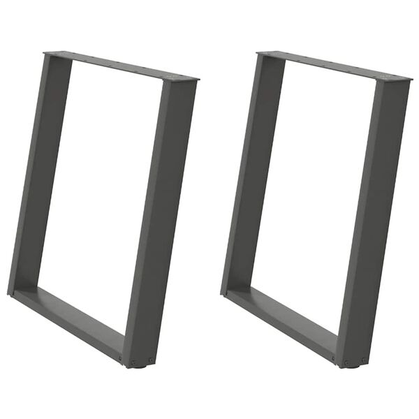 vidaXL Dining Table Leg Anthracite Powder-coated steel Standard