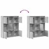 vidaXL Bookcase Grey Sonoma Engineered wood 35 x 9.4 x 40.0 in