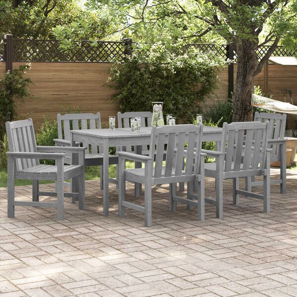 vidaXL Garden Dining Chair 6 pcs Light Grey 65.5 x 55.5 x 88 cm