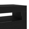 vidaXL TV Cabinet Black Oak 29.53 x 13.78 x 15.75 in Engineered Wood