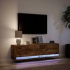 vidaXL TV Wall Cabinet Smoked Oak Engineered Wood