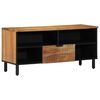 vidaXL TV Units with Drawer Solid Acacia Wood 39.37 x 13.19 x 18.11 in