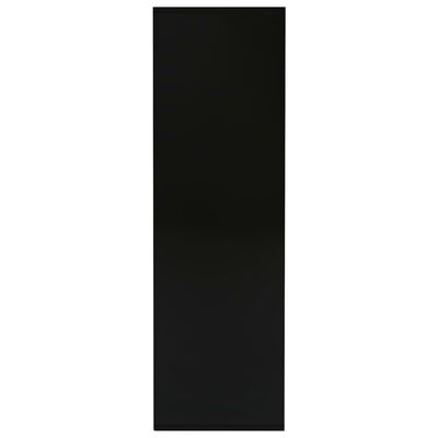 vidaXL Book Cabinet Black 38.6"x11.8"x38.6" Engineered Wood