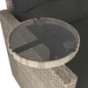 vidaXL Garden Sofa Set Light Grey PE Rattan Medium Modular