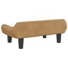 vidaXL Kids Sofa Brown Velvet, Foam, Solid Pine Wood Mini Durable