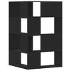 vidaXL Corner Bookcase Black Engineered Wood Tall Modular