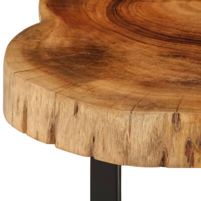 vidaXL Coffee Table 23.6"x21.7"x9.8" Solid Acacia Wood