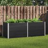 vidaXL Patio Raised Bed 250x100 x 35.8 " WPC Grey