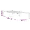 vidaXL Metal Bed Frame without Mattress White 29.5"x74.8"