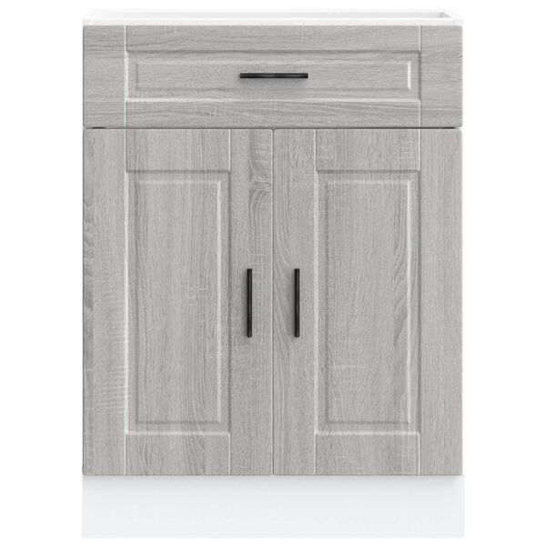 vidaXL Kitchen Base Cabinet Grey sonoma Engineered wood Medium