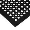 vidaXL Door Mat Black Rubber Medium Door Mat Rectangular Modern