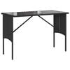 vidaXL Garden Dining Set Black